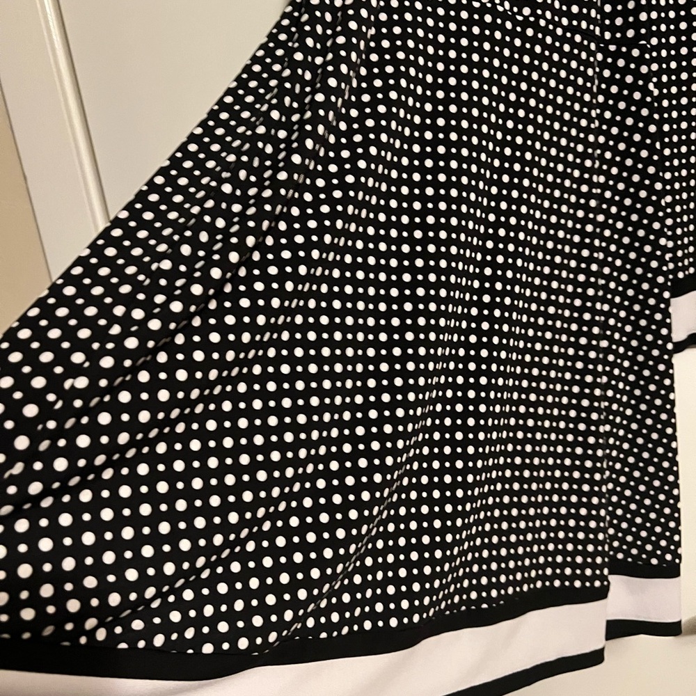 Michael Kors New With Tags black and white polka dot dress long sleeve